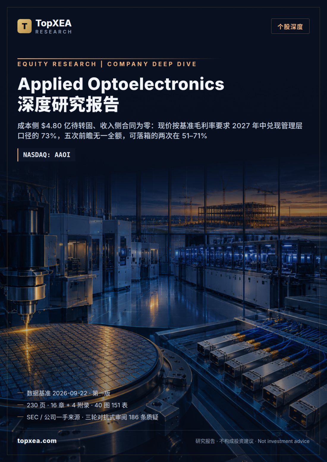 Applied Optoelectronics（AAOI）深度研究报告 · 中英双语 · P1