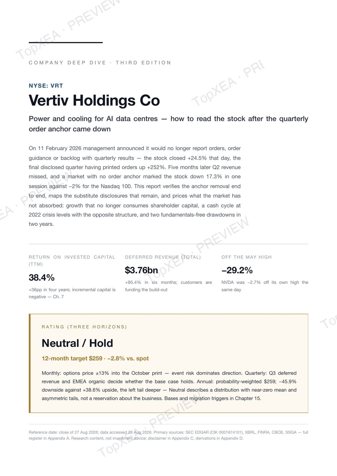 Vertiv (VRT) Deep Research — Bilingual Edition · P2